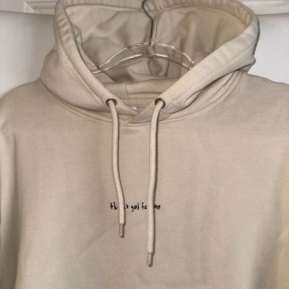 RARE Lane Seven Kanye West Face Hoodie Mens L Beige Sweatshirt Yeezy Art To Wear - Picture 4 of 8